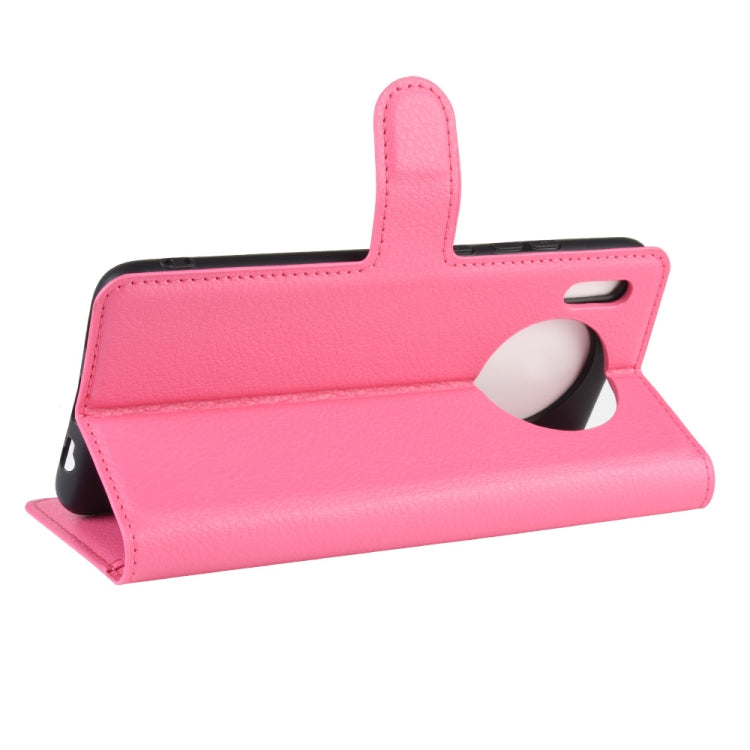 For Huawei Mate 30 Litchi Texture Horizontal Flip Leather Case with Wallet & Holder & Card Slots