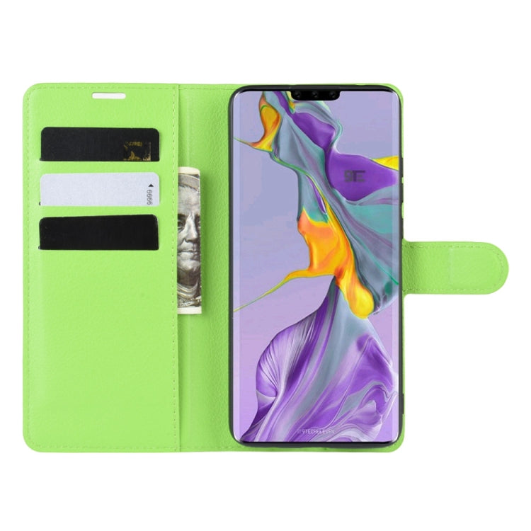 For Huawei Mate 30 Litchi Texture Horizontal Flip Leather Case with Wallet & Holder & Card Slots