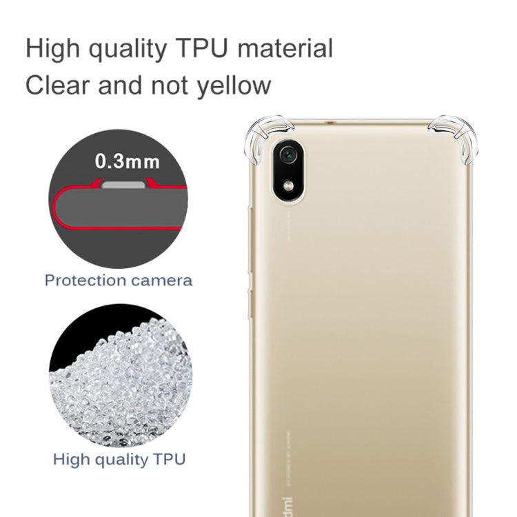 For Xiaomi Redmi 7A Four-Corner Anti-Drop Ultra-Thin Transparent TPU Phone Case(Transparent)