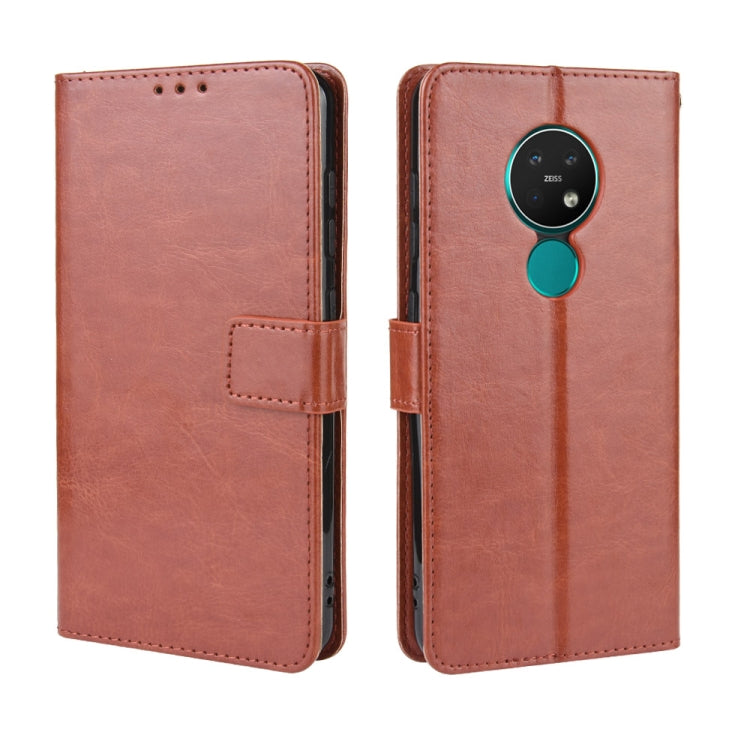 For Nokia 7.2 / Nokia 6.2 Retro Crazy Horse Texture Horizontal Flip Leather Case , with Holder & Card Slots & Photo Frame
