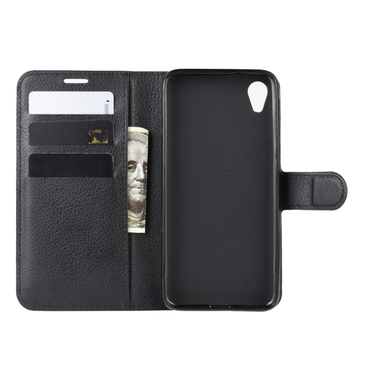 For Motorola Moto E6 Litchi Texture Horizontal Flip Leather Case with Wallet & Holder & Card Slots