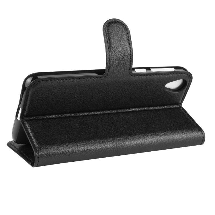 For Motorola Moto E6 Litchi Texture Horizontal Flip Leather Case with Wallet & Holder & Card Slots