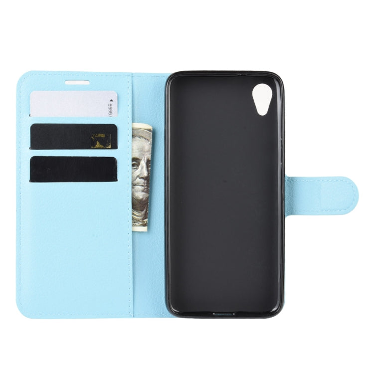 For Motorola Moto E6 Litchi Texture Horizontal Flip Leather Case with Wallet & Holder & Card Slots