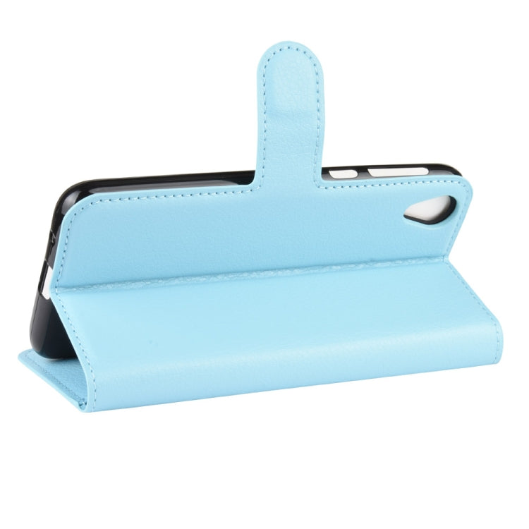 For Motorola Moto E6 Litchi Texture Horizontal Flip Leather Case with Wallet & Holder & Card Slots