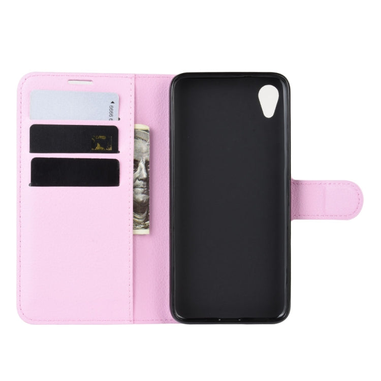For Motorola Moto E6 Litchi Texture Horizontal Flip Leather Case with Wallet & Holder & Card Slots