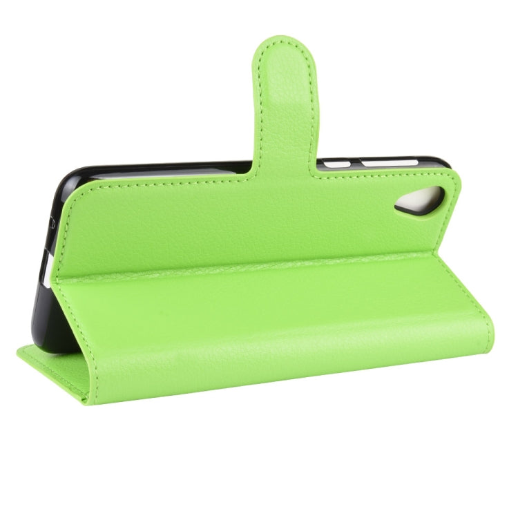 For Motorola Moto E6 Litchi Texture Horizontal Flip Leather Case with Wallet & Holder & Card Slots