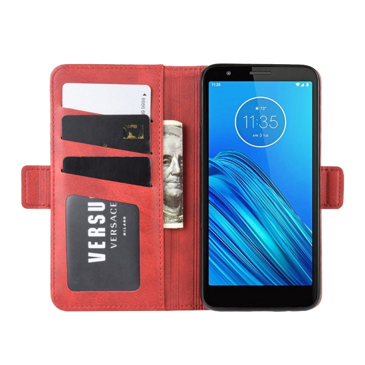 For Motorola Moto E6 Wallet Stand Leather Cell Phone Case with Wallet & Holder & Card Slots