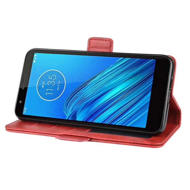 For Motorola Moto E6 Wallet Stand Leather Cell Phone Case with Wallet & Holder & Card Slots