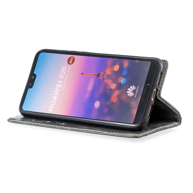 For Huawei P20 Copper Buckle Nappa Texture Horizontal Flip Leather Case , with Holder & Card Slots & Wallet