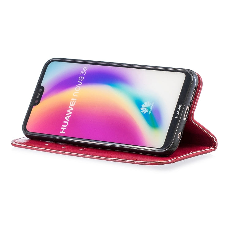 For Huawei P20 Lite Copper Buckle Nappa Texture Horizontal Flip Leather Case , with Holder & Card Slots & Wallet