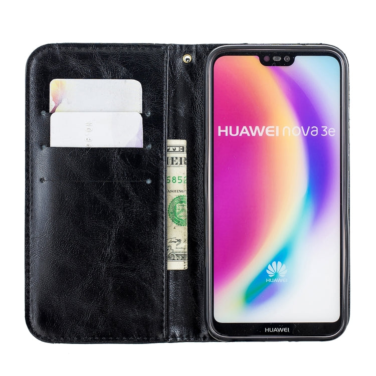 For Huawei P20 Lite Copper Buckle Nappa Texture Horizontal Flip Leather Case , with Holder & Card Slots & Wallet