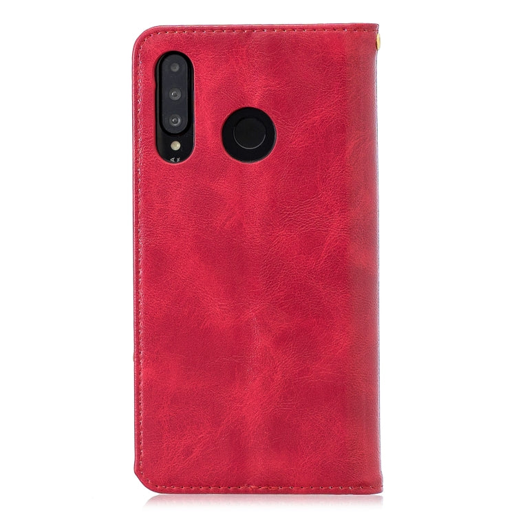 For Huawei P30 Lite Copper Buckle Nappa Texture Horizontal Flip Leather Case , with Holder & Card Slots & Wallet