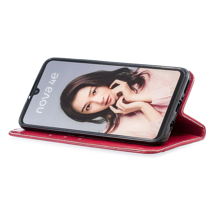 For Huawei P30 Lite Copper Buckle Nappa Texture Horizontal Flip Leather Case , with Holder & Card Slots & Wallet