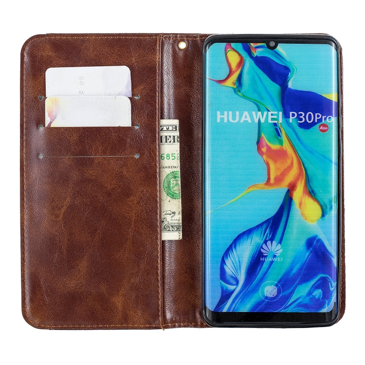 For Huawei P30 Pro Copper Buckle Nappa Texture Horizontal Flip Leather Case , with Holder & Card Slots & Wallet