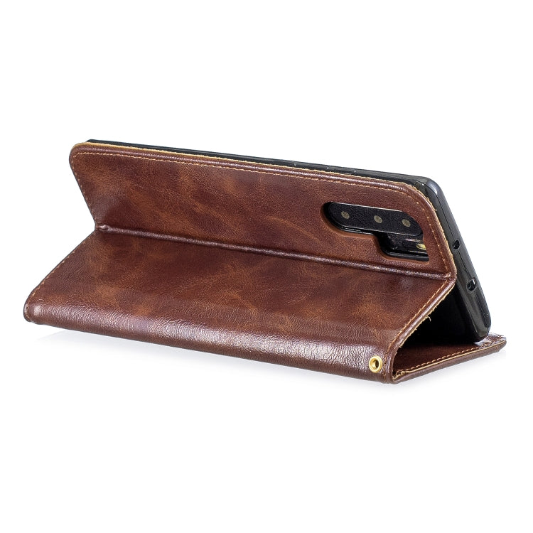 For Huawei P30 Pro Copper Buckle Nappa Texture Horizontal Flip Leather Case , with Holder & Card Slots & Wallet