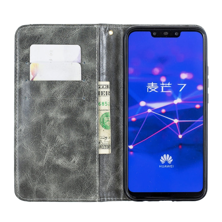 For Huawei Mate 20 Lite Copper Buckle Nappa Texture Horizontal Flip Leather Case , with Holder & Card Slots & Wallet