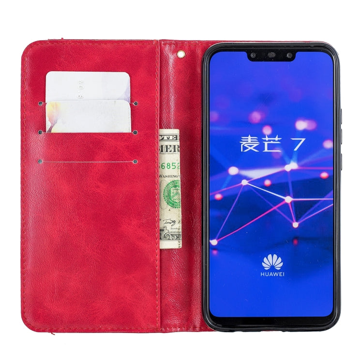 For Huawei Mate 20 Lite Copper Buckle Nappa Texture Horizontal Flip Leather Case , with Holder & Card Slots & Wallet