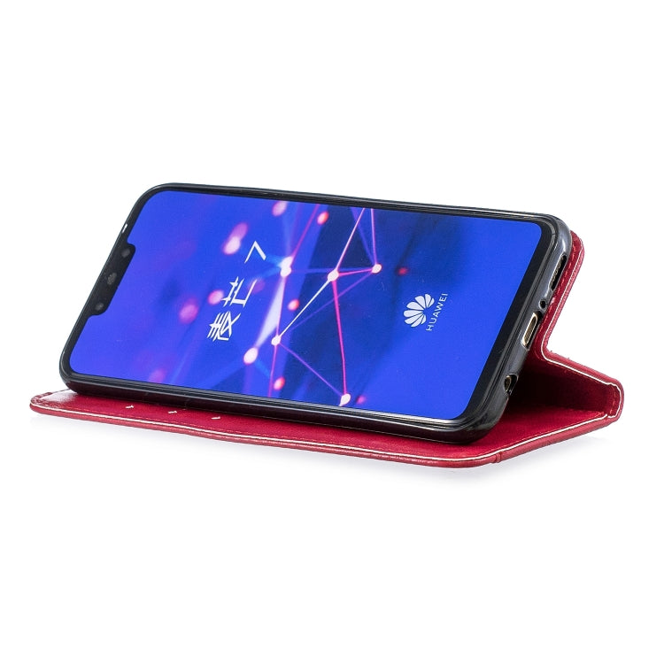 For Huawei Mate 20 Lite Copper Buckle Nappa Texture Horizontal Flip Leather Case , with Holder & Card Slots & Wallet