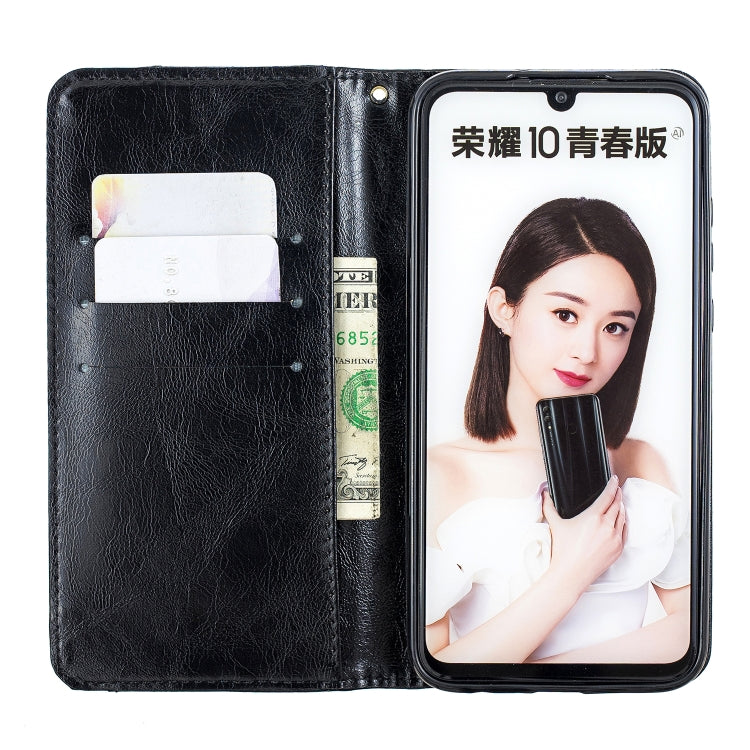 For Huawei Honor 10 Lite Copper Buckle Nappa Texture Horizontal Flip Leather Case , with Holder & Card Slots & Wallet