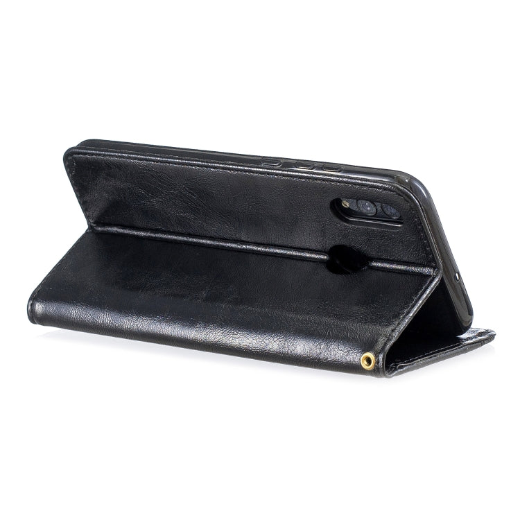 For Huawei Honor 10 Lite Copper Buckle Nappa Texture Horizontal Flip Leather Case , with Holder & Card Slots & Wallet