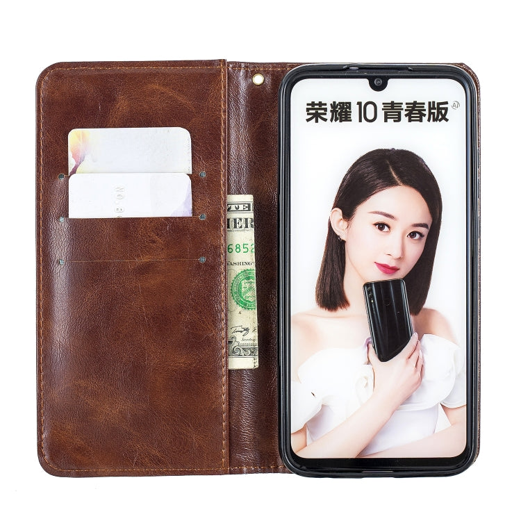 For Huawei Honor 10 Lite Copper Buckle Nappa Texture Horizontal Flip Leather Case , with Holder & Card Slots & Wallet