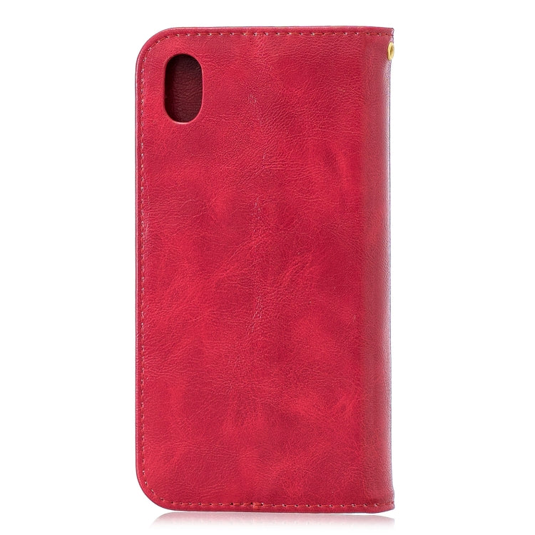 For Huawei Y5 2019 Copper Buckle Nappa Texture Horizontal Flip Leather Case , with Holder & Card Slots & Wallet