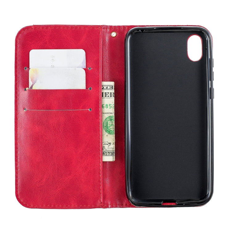For Huawei Y5 2019 Copper Buckle Nappa Texture Horizontal Flip Leather Case , with Holder & Card Slots & Wallet