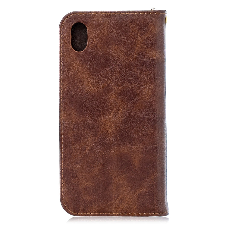 For Huawei Y5 2019 Copper Buckle Nappa Texture Horizontal Flip Leather Case , with Holder & Card Slots & Wallet
