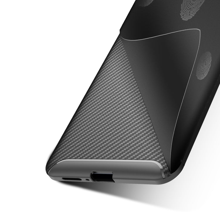 For Xiaomi Redmi Note 8 Pro Carbon Fiber Texture Shockproof TPU Case(Black)
