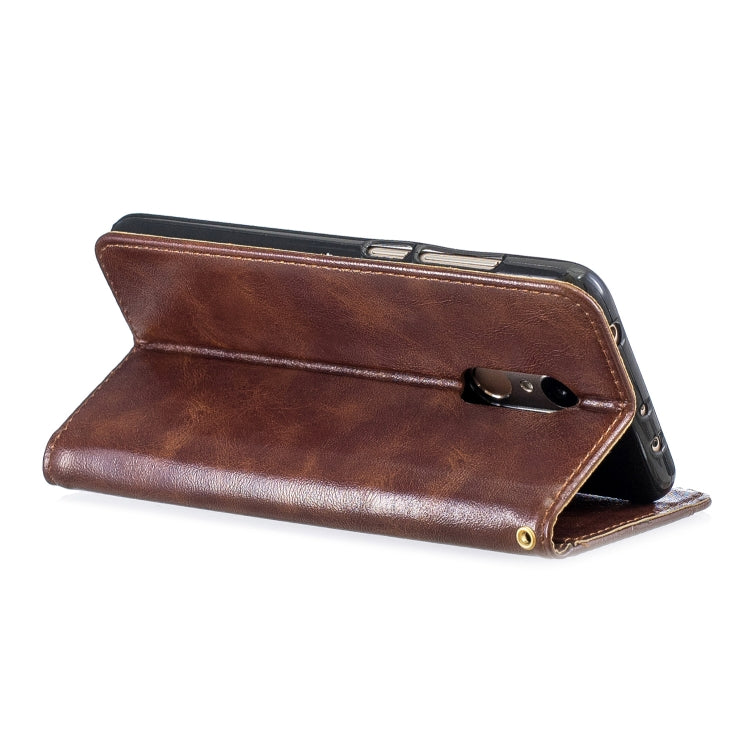 For Xiaomi Redmi 5 Plus Copper Buckle Nappa Texture Horizontal Flip Leather Case, with Holder & Card Slots & Wallet