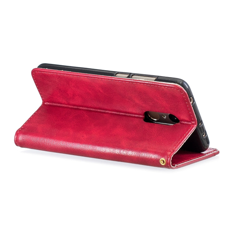 For Xiaomi Redmi 6 Copper Buckle Nappa Texture Horizontal Flip Leather Case, with Holder & Card Slots & Wallet