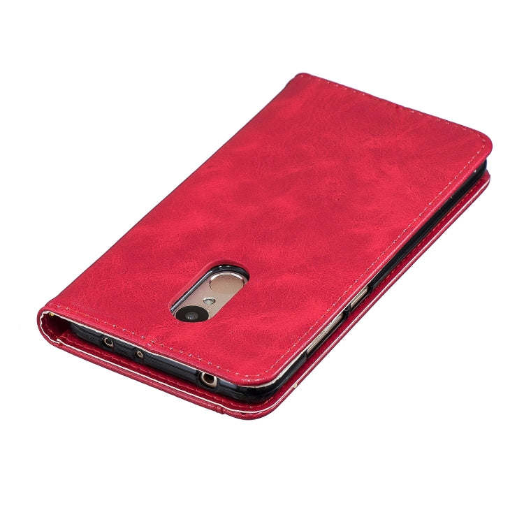 For Xiaomi Redmi 6 Copper Buckle Nappa Texture Horizontal Flip Leather Case, with Holder & Card Slots & Wallet