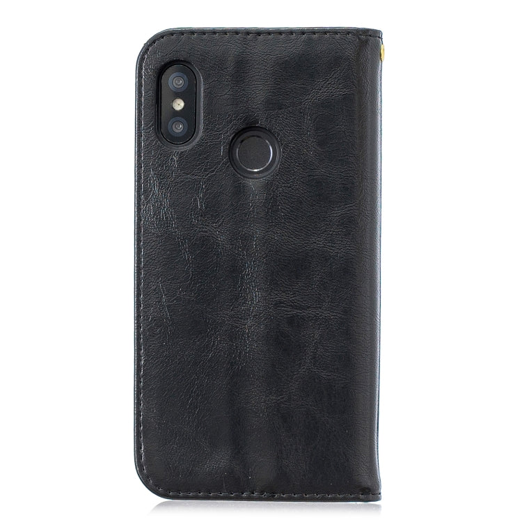 For Xiaomi Redmi 6 Pro Copper Buckle Nappa Texture Horizontal Flip Leather Case, with Holder & Card Slots & Wallet