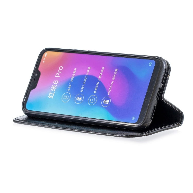 For Xiaomi Redmi 6 Pro Copper Buckle Nappa Texture Horizontal Flip Leather Case, with Holder & Card Slots & Wallet