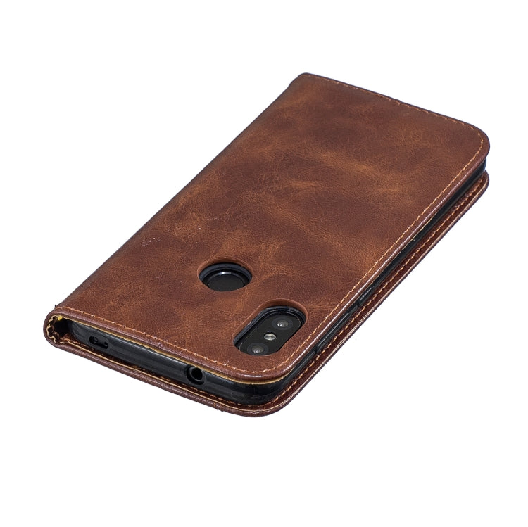 For Xiaomi Redmi 6 Pro Copper Buckle Nappa Texture Horizontal Flip Leather Case, with Holder & Card Slots & Wallet