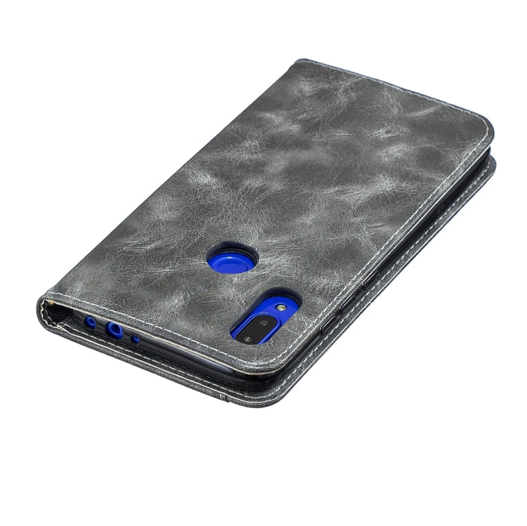 For Xiaomi Redmi 7 Copper Buckle Nappa Texture Horizontal Flip Leather Case, with Holder & Card Slots & Wallet