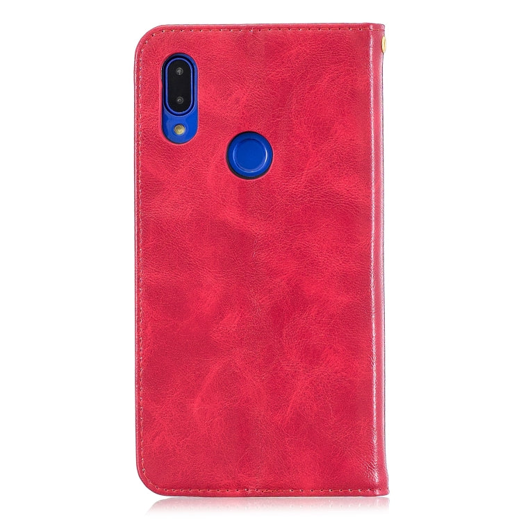 For Xiaomi Redmi 7 Copper Buckle Nappa Texture Horizontal Flip Leather Case, with Holder & Card Slots & Wallet