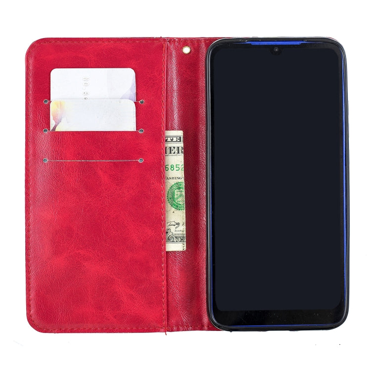 For Xiaomi Redmi 7 Copper Buckle Nappa Texture Horizontal Flip Leather Case, with Holder & Card Slots & Wallet