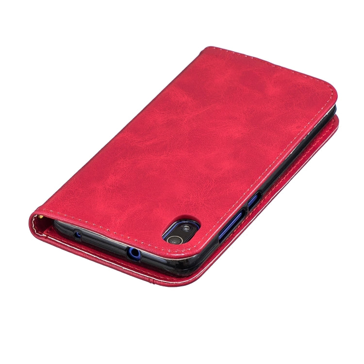 For Xiaomi Redmi 7A Copper Buckle Nappa Texture Horizontal Flip Leather Case, with Holder & Card Slots & Wallet