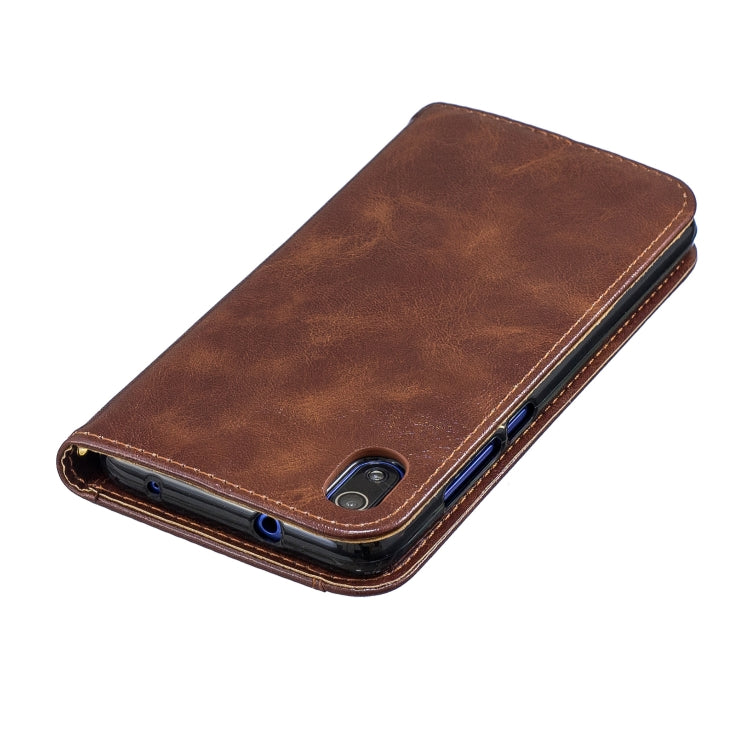 For Xiaomi Redmi 7A Copper Buckle Nappa Texture Horizontal Flip Leather Case, with Holder & Card Slots & Wallet