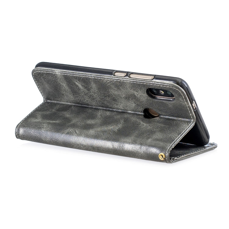 For Xiaomi Redmi Note5 Copper Buckle Nappa Texture Horizontal Flip Leather Case, with Holder & Card Slots & Wallet