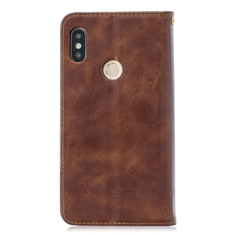For Xiaomi Redmi Note5 Copper Buckle Nappa Texture Horizontal Flip Leather Case, with Holder & Card Slots & Wallet