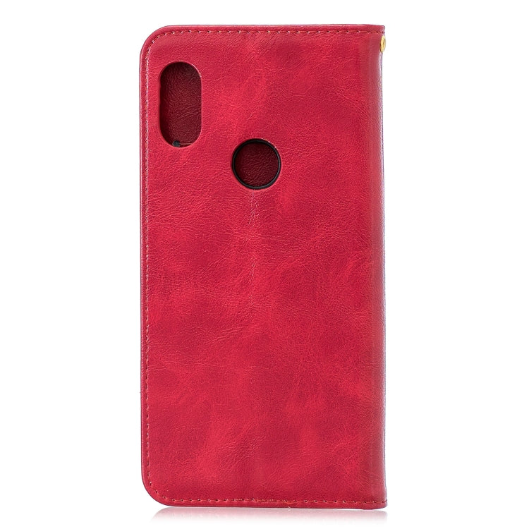 For Xiaomi Redmi Note 7 Copper Buckle Nappa Texture Horizontal Flip Leather Case, with Holder & Card Slots & Wallet