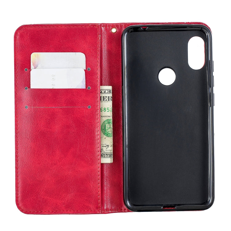 For Xiaomi Redmi Note 7 Copper Buckle Nappa Texture Horizontal Flip Leather Case, with Holder & Card Slots & Wallet