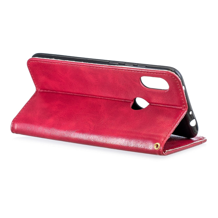 For Xiaomi Redmi Note 7 Copper Buckle Nappa Texture Horizontal Flip Leather Case, with Holder & Card Slots & Wallet