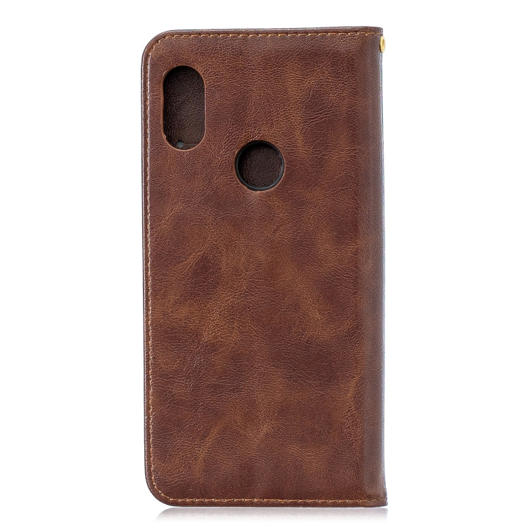 For Xiaomi Redmi Note 7 Copper Buckle Nappa Texture Horizontal Flip Leather Case, with Holder & Card Slots & Wallet