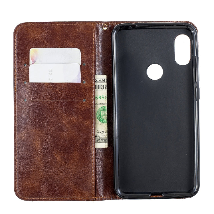 For Xiaomi Redmi Note 7 Copper Buckle Nappa Texture Horizontal Flip Leather Case, with Holder & Card Slots & Wallet