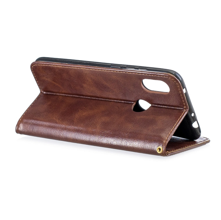 For Xiaomi Redmi Note 7 Copper Buckle Nappa Texture Horizontal Flip Leather Case, with Holder & Card Slots & Wallet