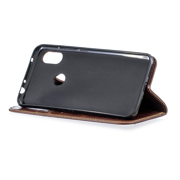 For Xiaomi Redmi Note 7 Copper Buckle Nappa Texture Horizontal Flip Leather Case, with Holder & Card Slots & Wallet