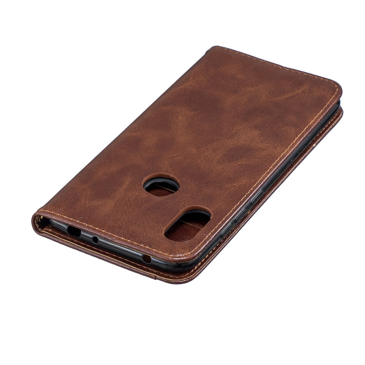 For Xiaomi Redmi Note 7 Copper Buckle Nappa Texture Horizontal Flip Leather Case, with Holder & Card Slots & Wallet